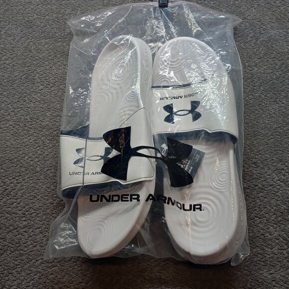 Under Armour Ignite Select Men\'s Slide Sandals White Size 18 New main image 7